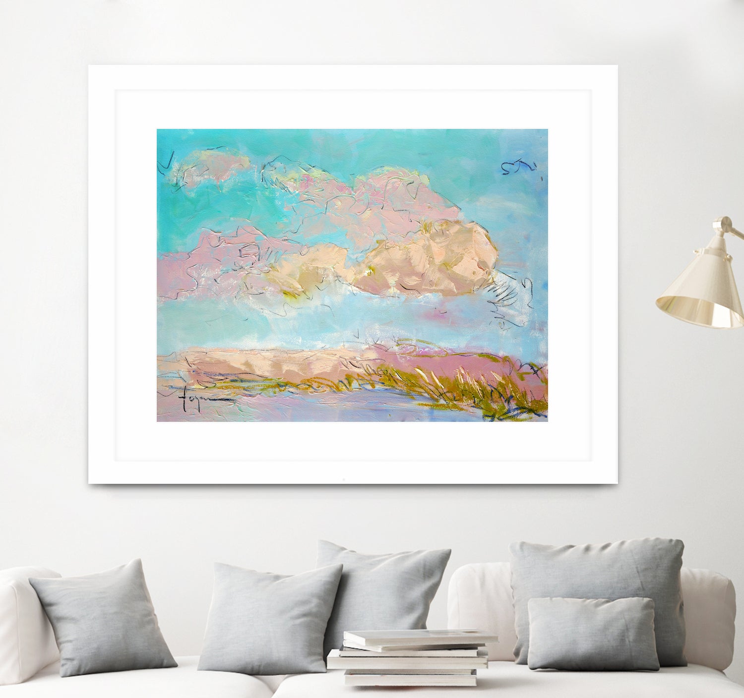 Pastel Sky Drift by Dorothy Fagan on GIANT ART - illustration abstract landscape painting