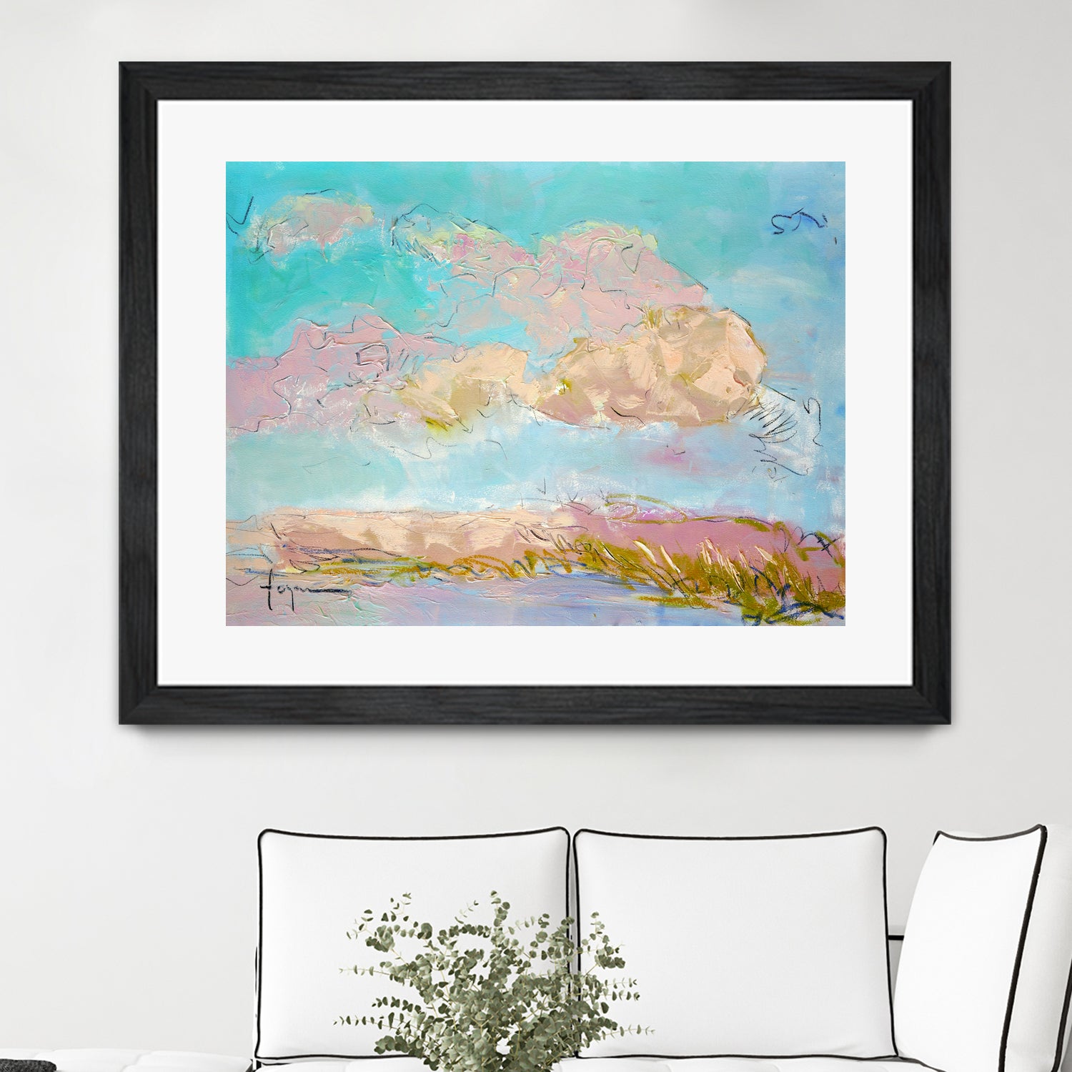 Pastel Sky Drift by Dorothy Fagan on GIANT ART - illustration abstract landscape painting
