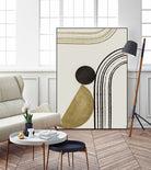 Scandi Gold Abstract by Anne-Marie on GIANT ART - abstract scandinavian style