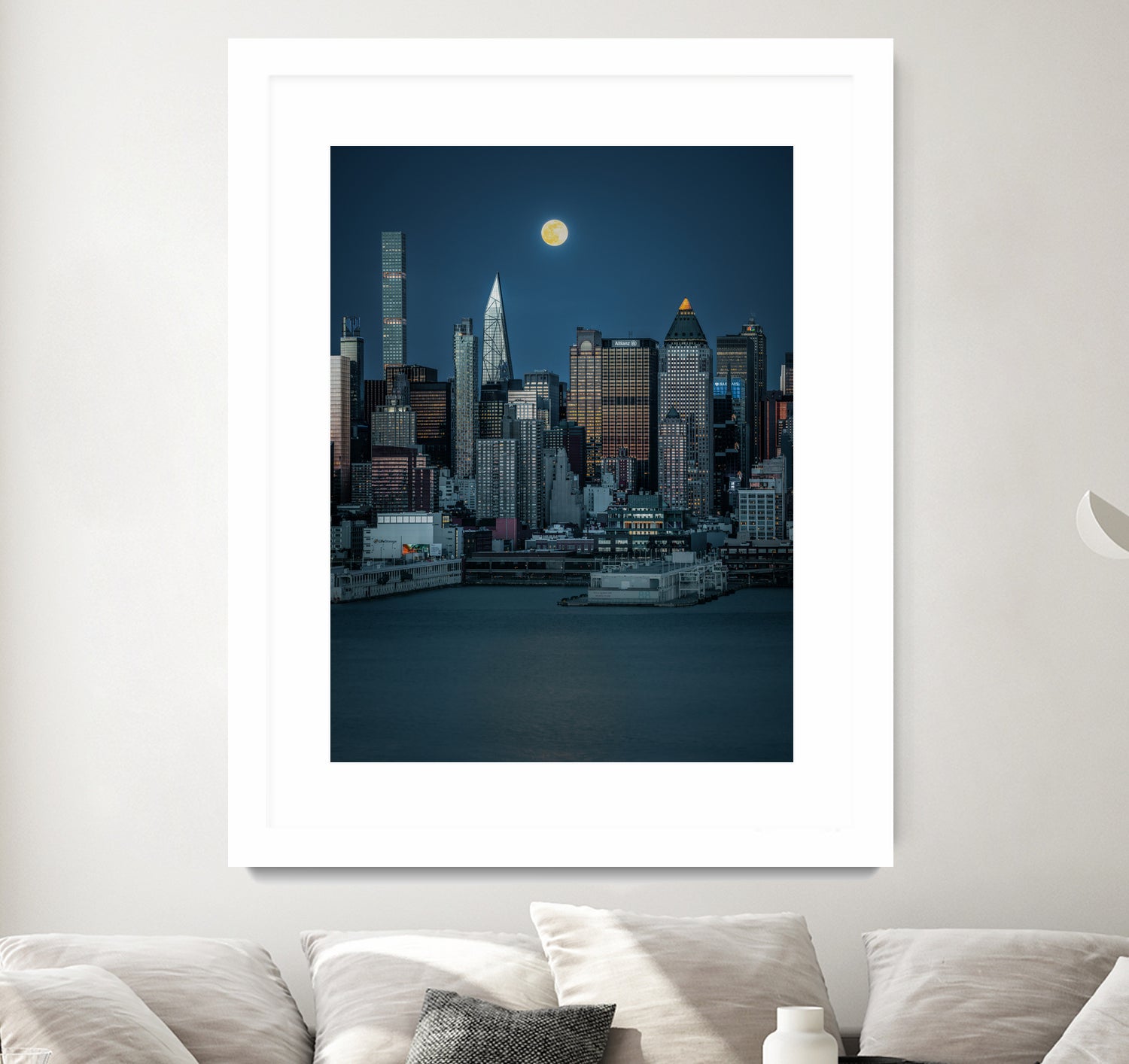 Lunar Elegance over Manhattan by Wei (David) Dai on GIANT ART - landscape usa