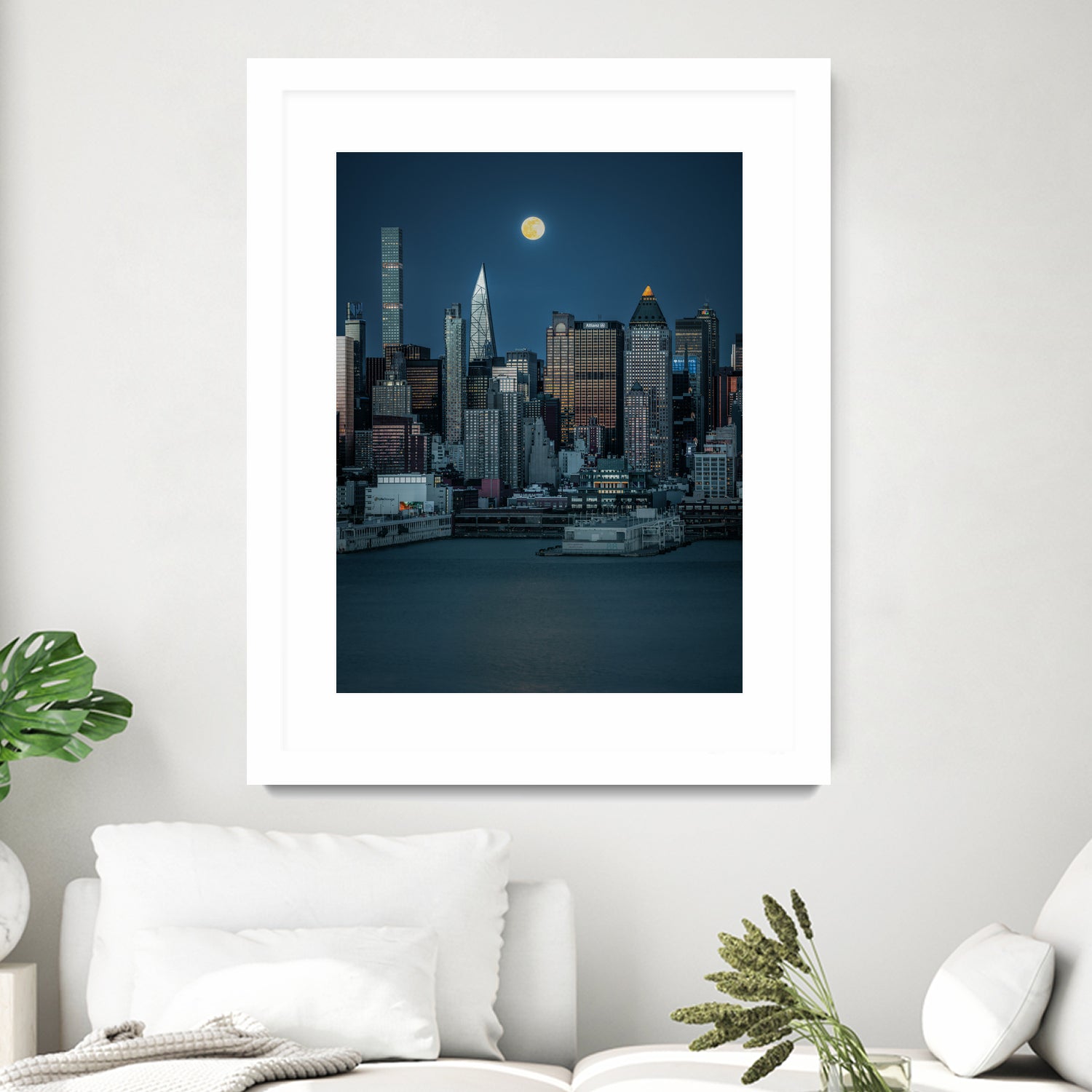 Lunar Elegance over Manhattan by Wei (David) Dai on GIANT ART - landscape usa