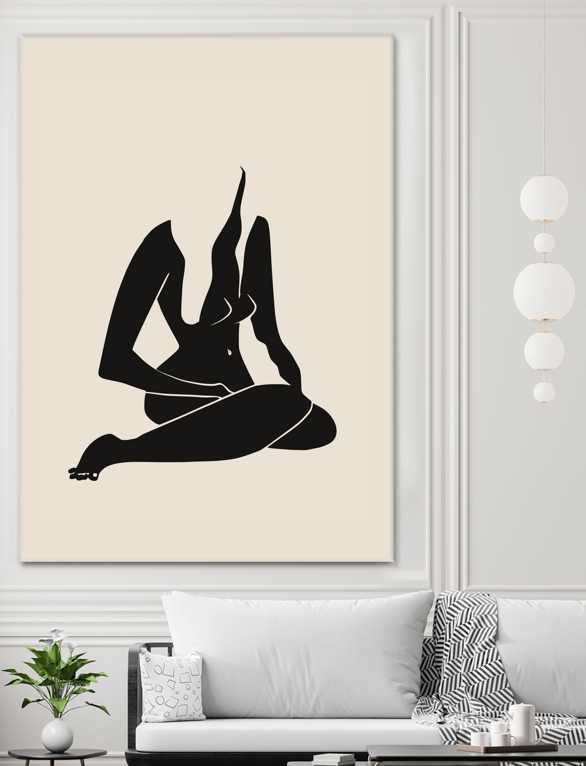 Long Hair Nude In Black by Little Dean on GIANT ART - 7200 illustration