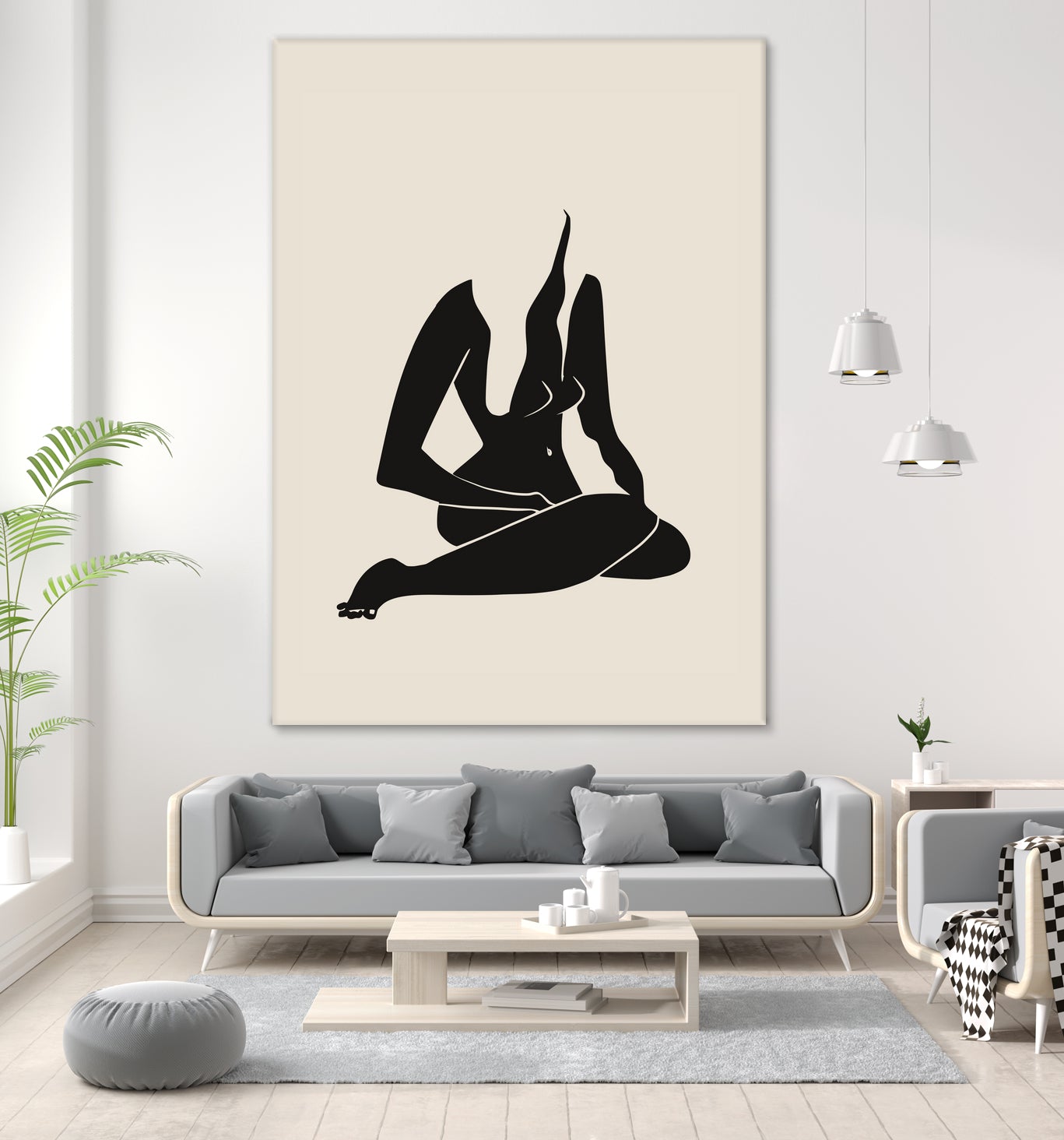 Long Hair Nude In Black by Little Dean on GIANT ART - 7200 illustration
