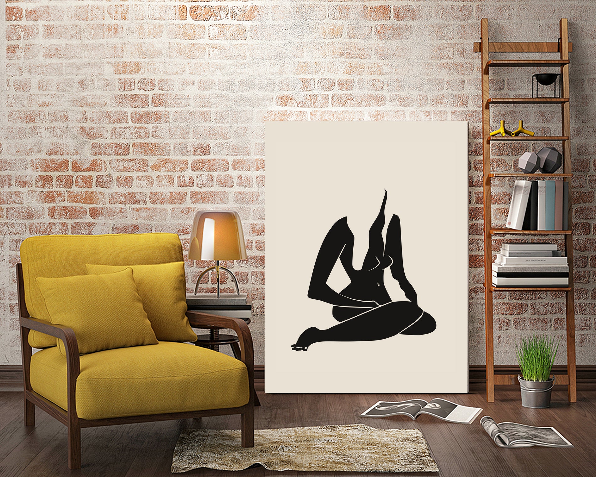 Long Hair Nude In Black by Little Dean on GIANT ART - 7200 illustration
