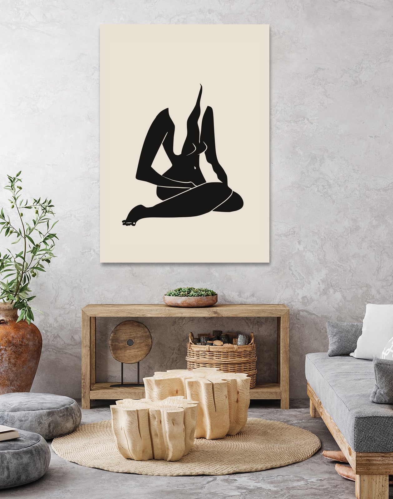 Long Hair Nude In Black by Little Dean on GIANT ART - 7200 illustration