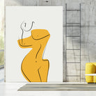 Elegant Female Nude Silhouette by Little Dean on GIANT ART - line art minimalist art