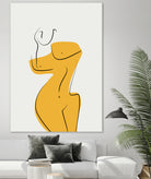 Elegant Female Nude Silhouette by Little Dean on GIANT ART - line art minimalist art