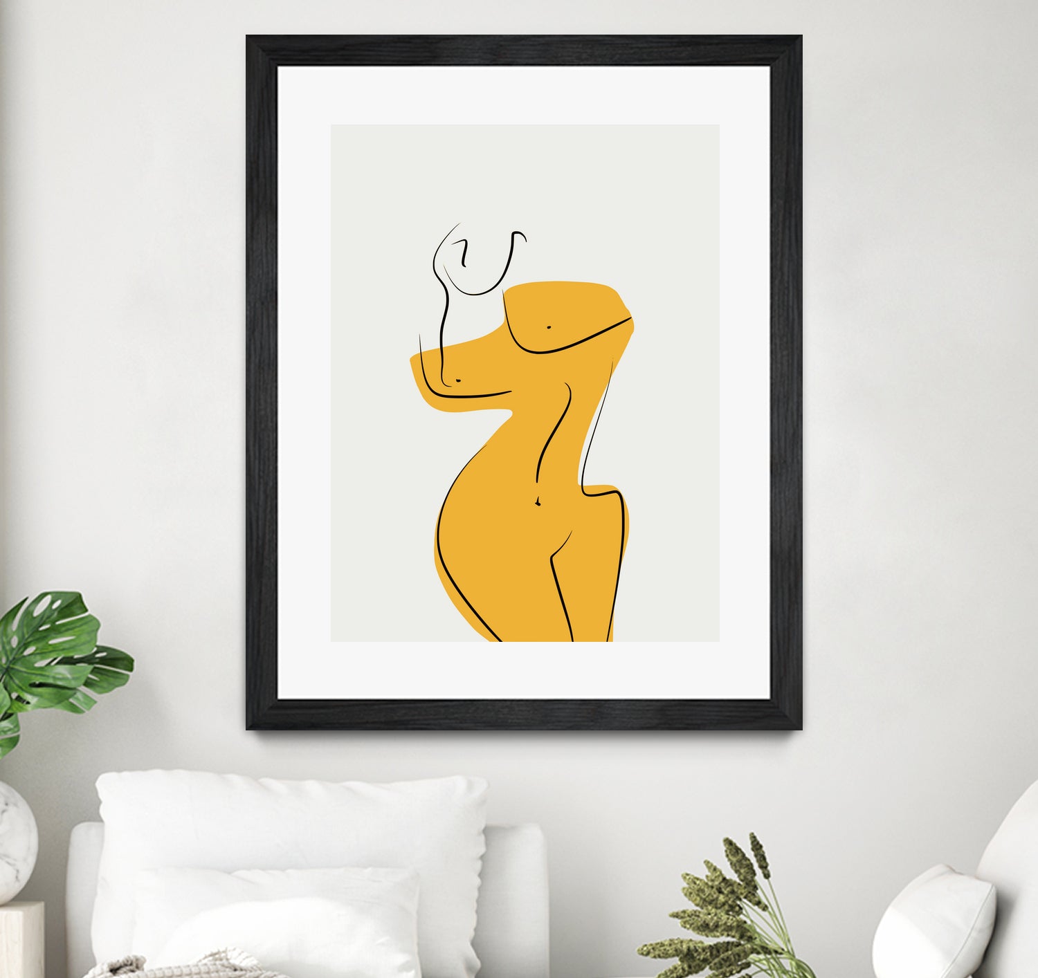 Elegant Female Nude Silhouette by Little Dean on GIANT ART - line art minimalist art