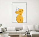 Elegant Female Nude Silhouette by Little Dean on GIANT ART - line art minimalist art