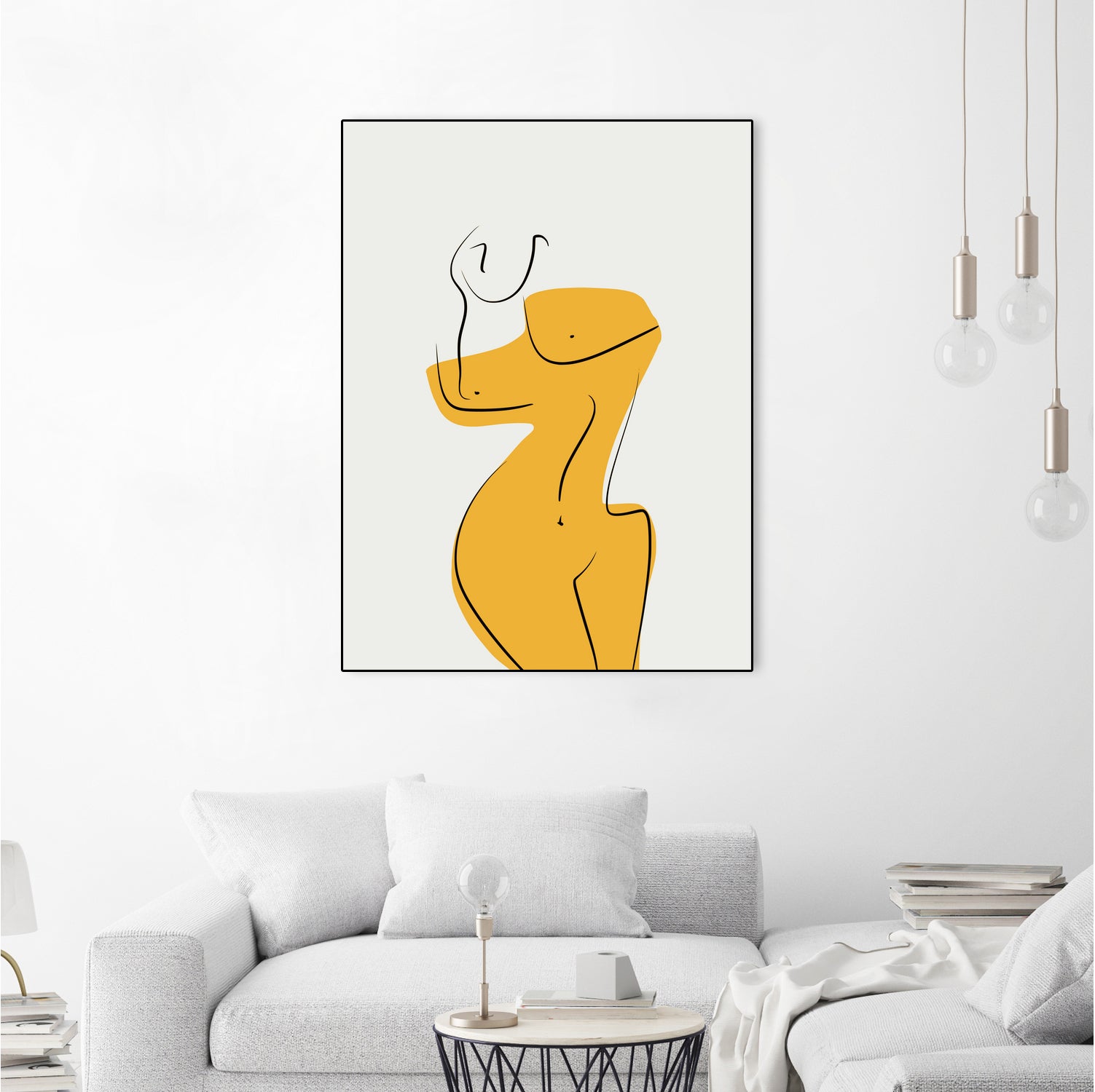 Elegant Female Nude Silhouette by Little Dean on GIANT ART - line art minimalist art