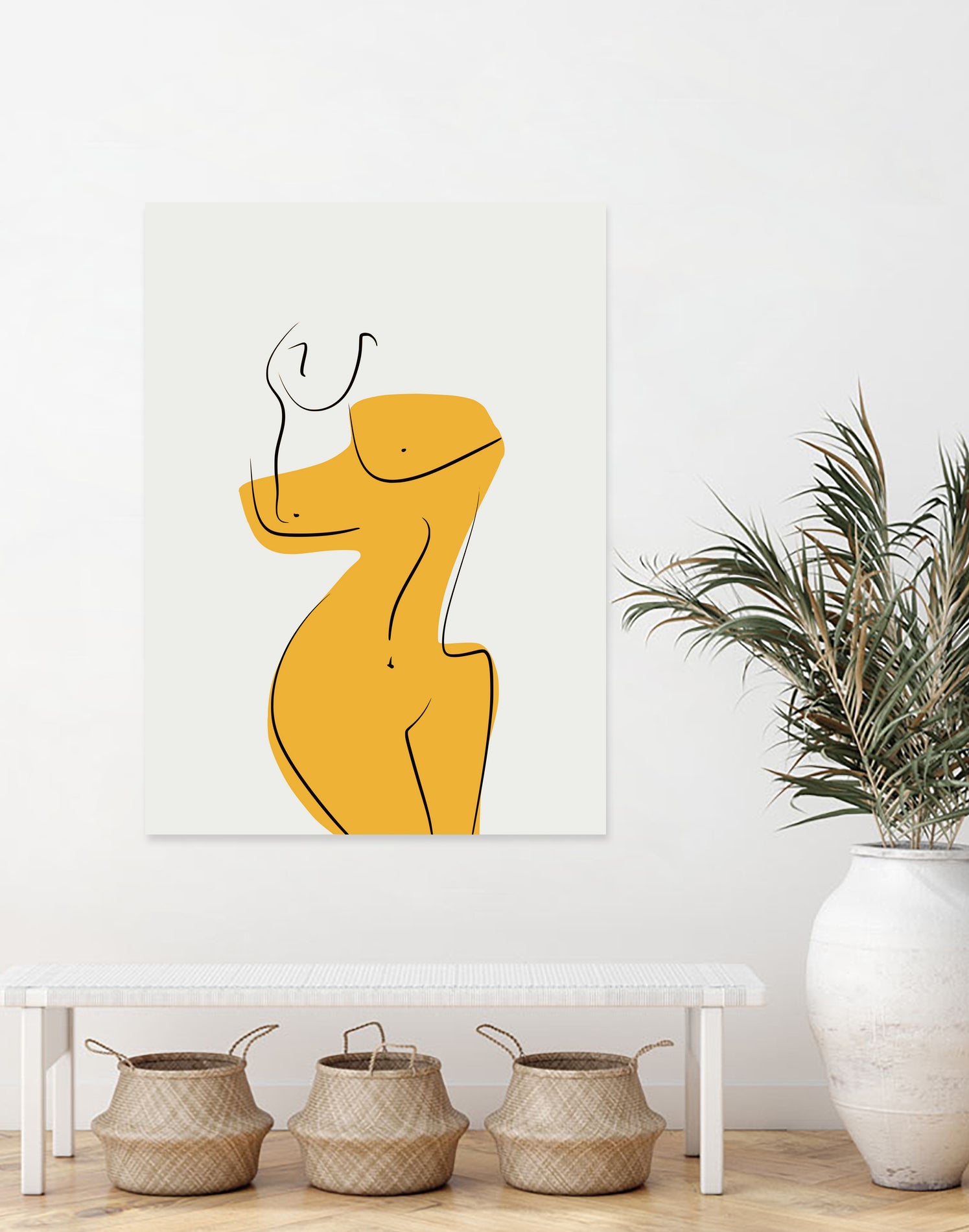 Elegant Female Nude Silhouette by Little Dean on GIANT ART - line art minimalist art