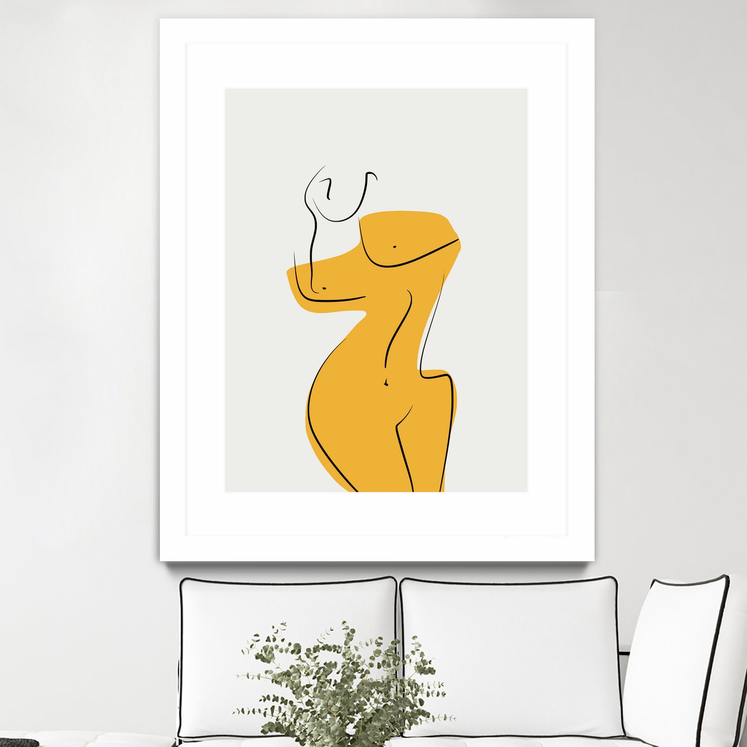 Elegant Female Nude Silhouette by Little Dean on GIANT ART - line art minimalist art
