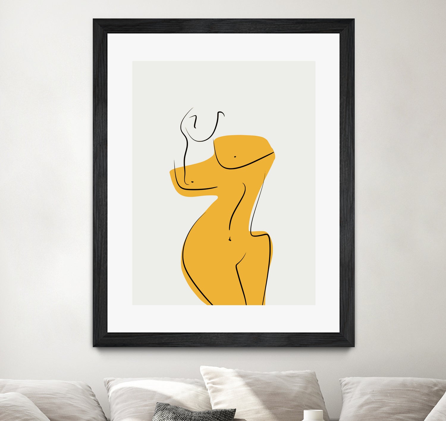 Elegant Female Nude Silhouette by Little Dean on GIANT ART - line art minimalist art