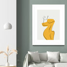 Elegant Female Nude Silhouette by Little Dean on GIANT ART - line art minimalist art