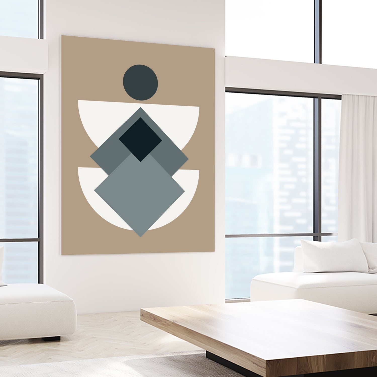 Mid Century In Greys by Little Dean on GIANT ART - abstract abstract