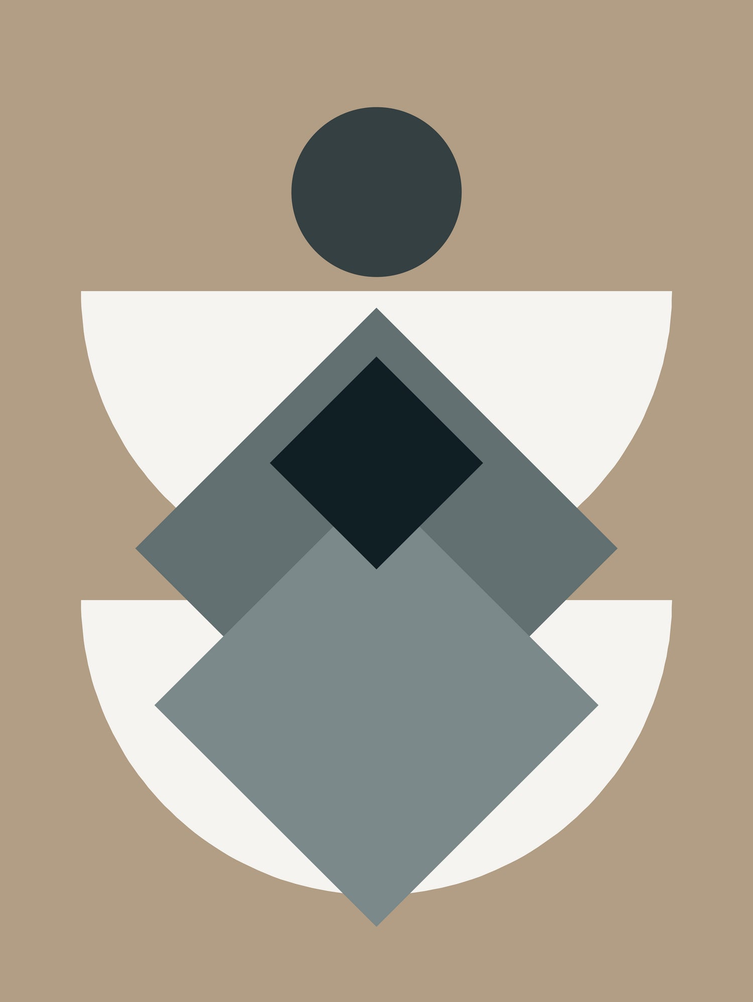 Mid Century In Greys by Little Dean on GIANT ART - abstract abstract