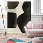 Black Abstract Collage by Little on GIANT ART - illustration beige