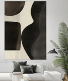 Black Abstract Collage by Little on GIANT ART - illustration beige