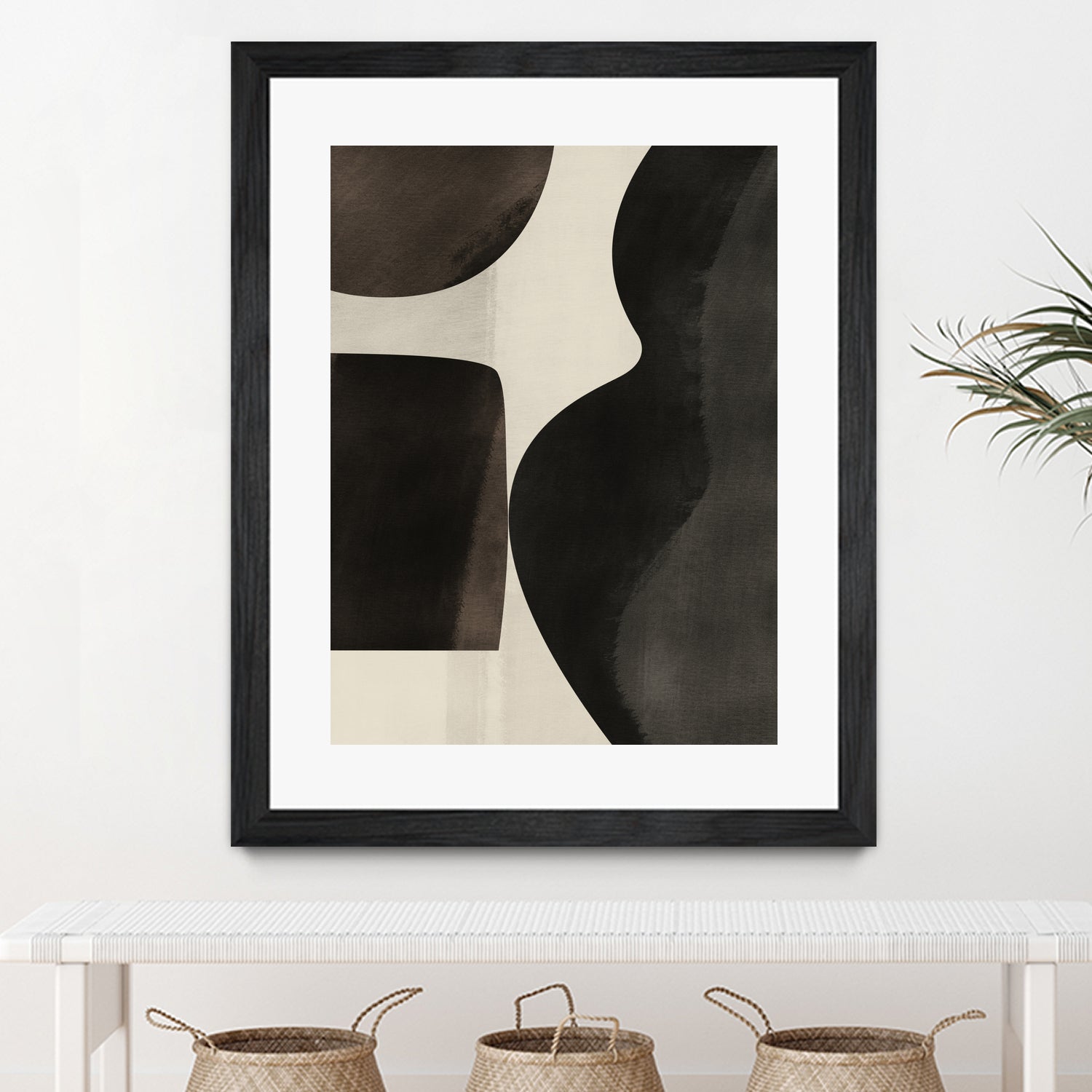 Black Abstract Collage by Little on GIANT ART - illustration beige