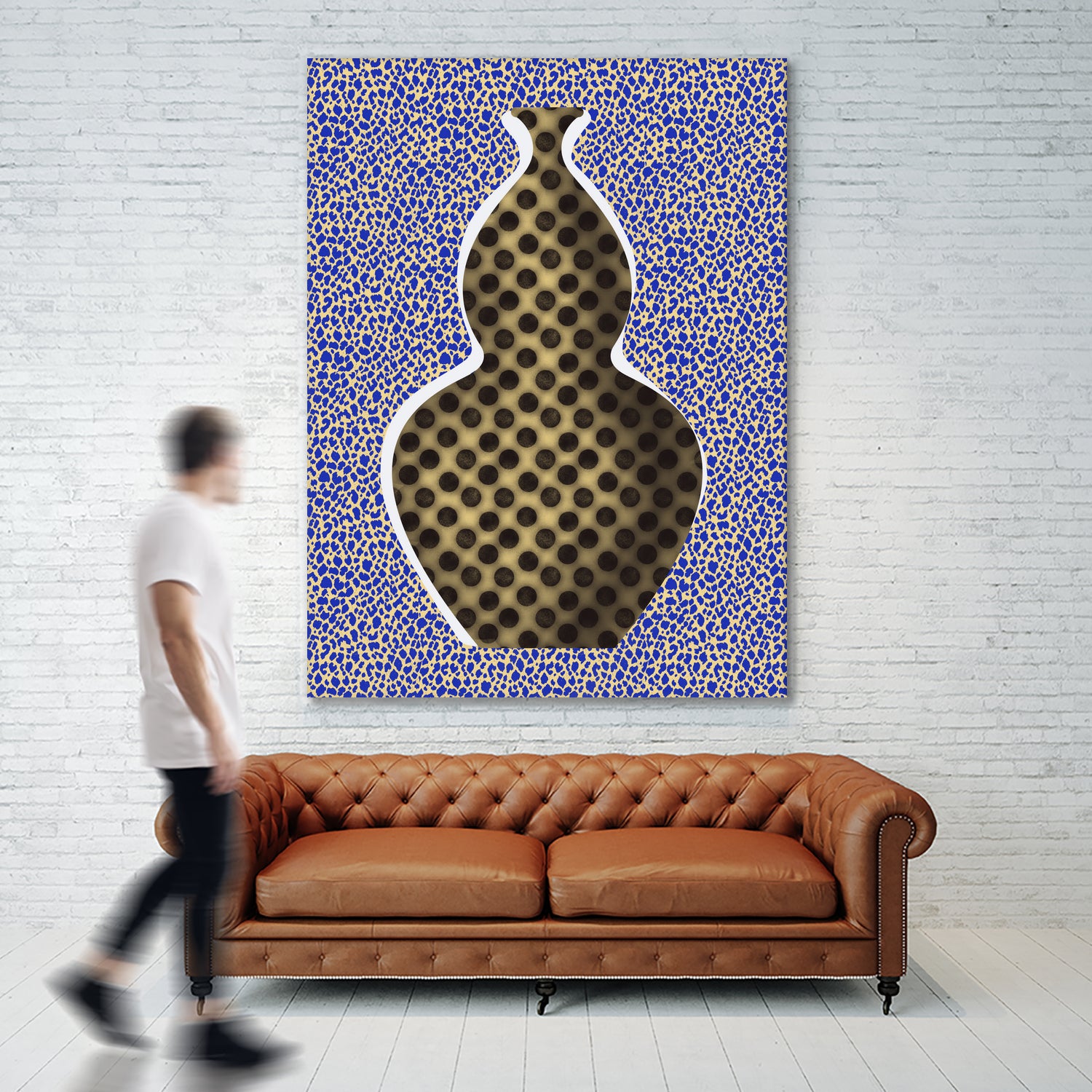 Polka Dot Vase by Little on GIANT ART - illustration vase