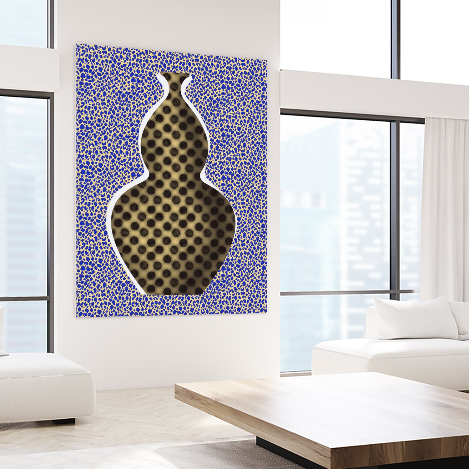 Polka Dot Vase by Little on GIANT ART - illustration vase