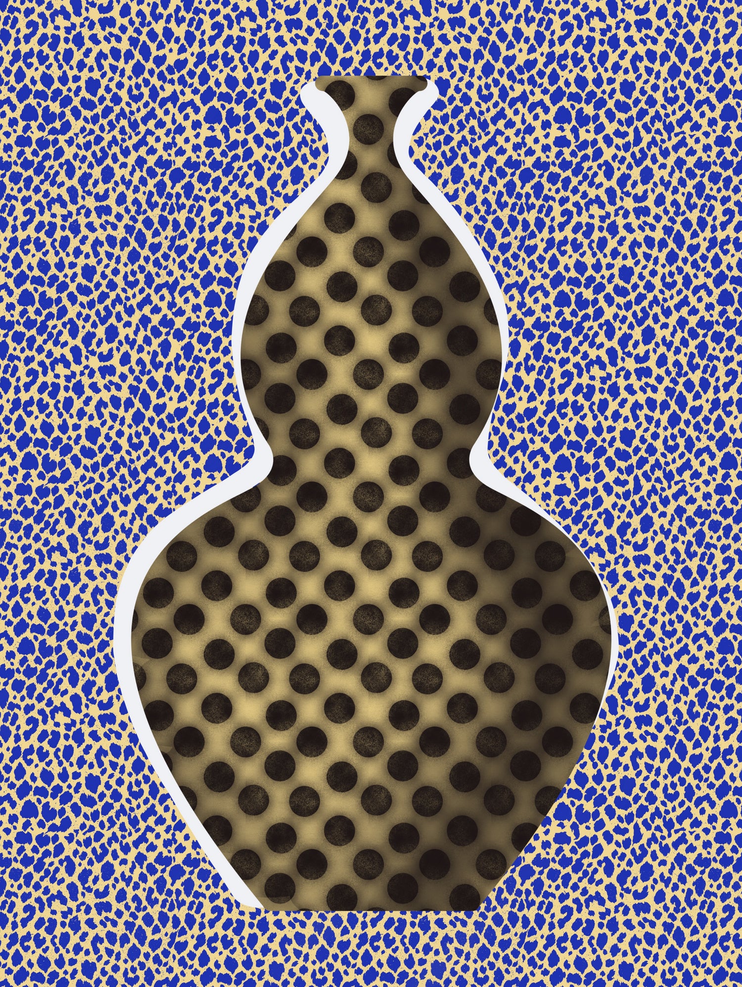 Polka Dot Vase by Little on GIANT ART - illustration vase