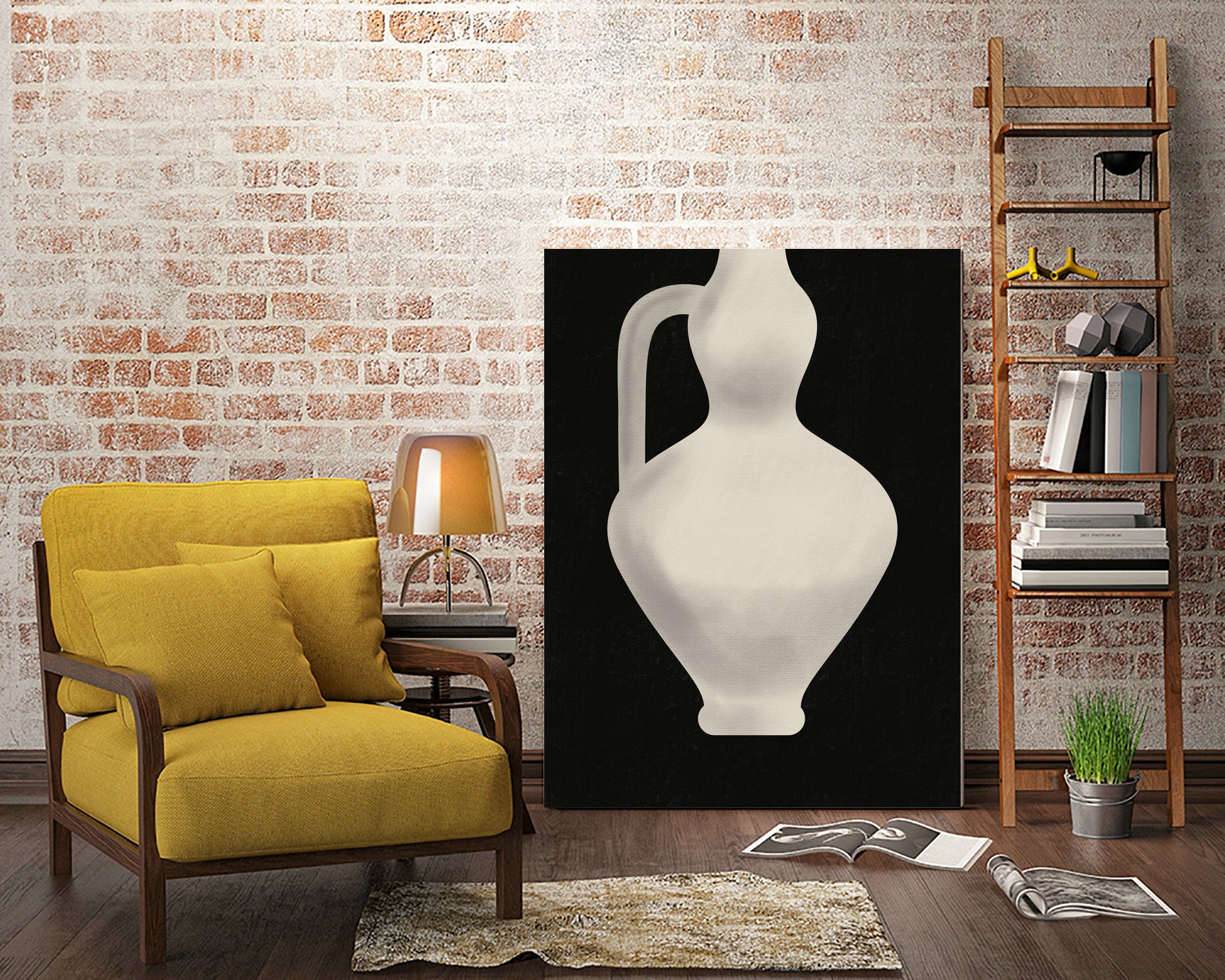 Vintage White Vase by Little on GIANT ART - illustration little dean