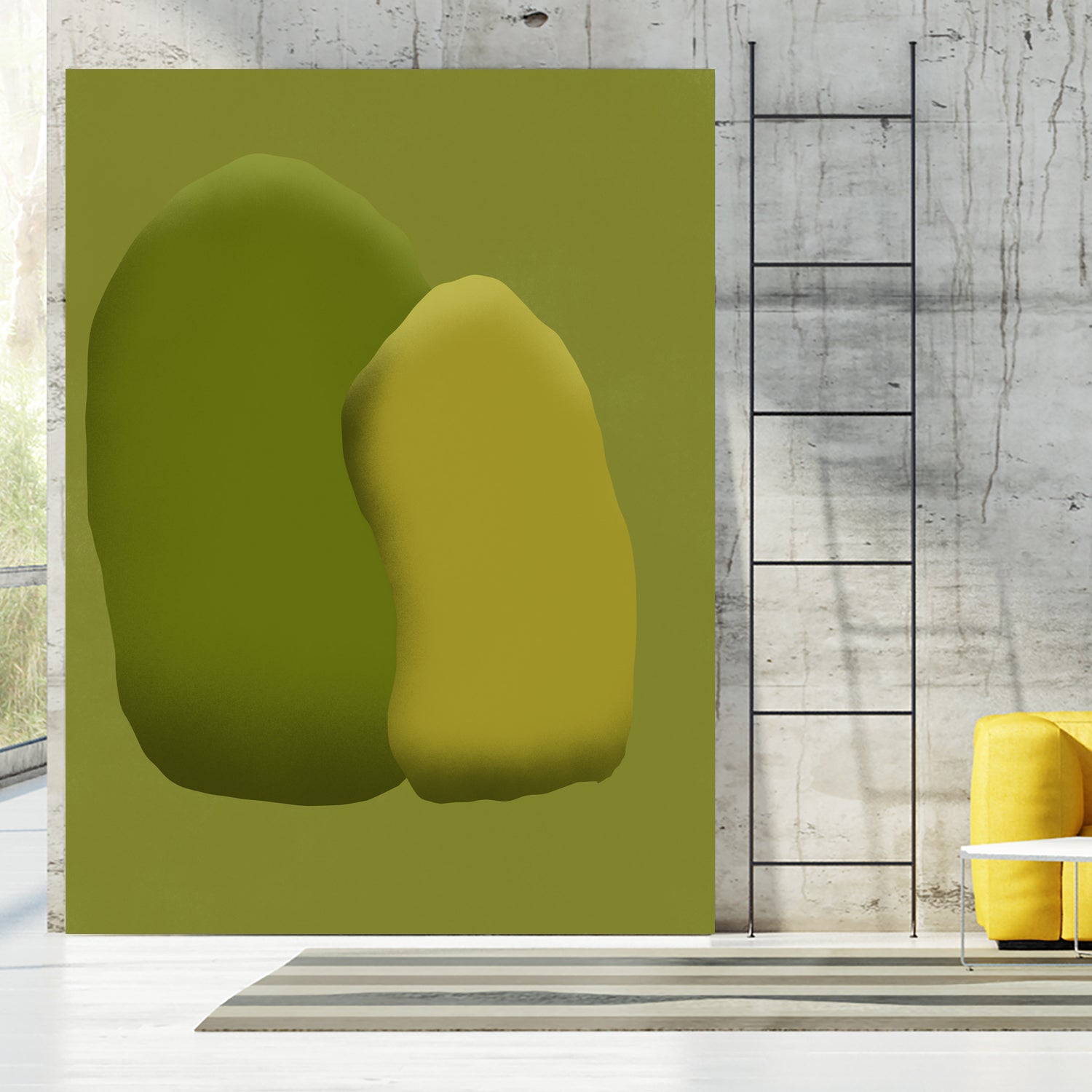 Stacking stone in green by Little on GIANT ART - illustration green