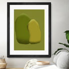 Stacking stone in green by Little on GIANT ART - illustration green