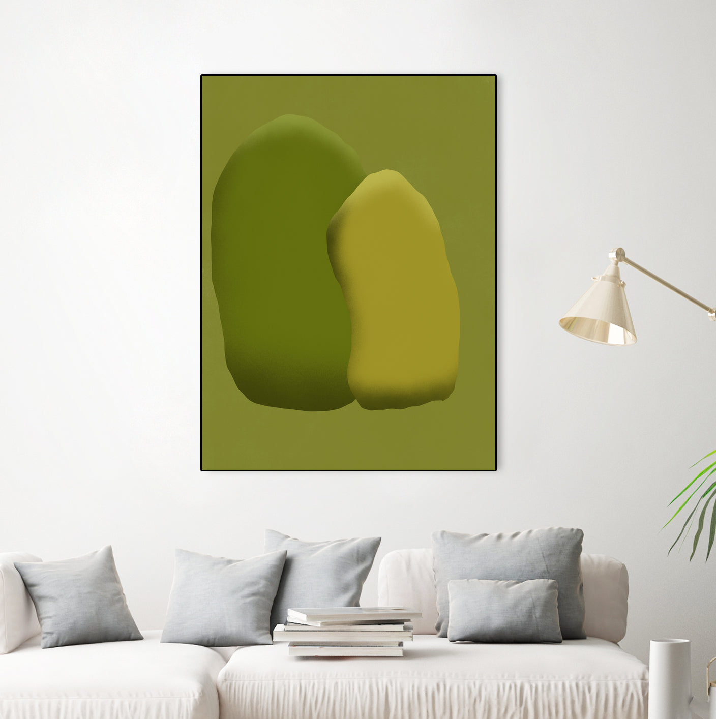 Stacking stone in green by Little on GIANT ART - illustration green