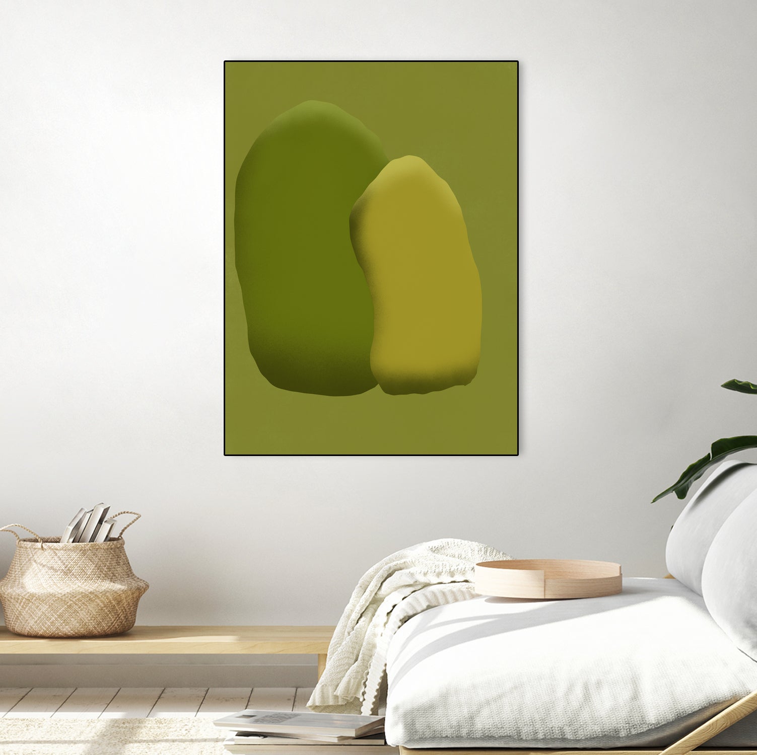 Stacking stone in green by Little on GIANT ART - illustration green