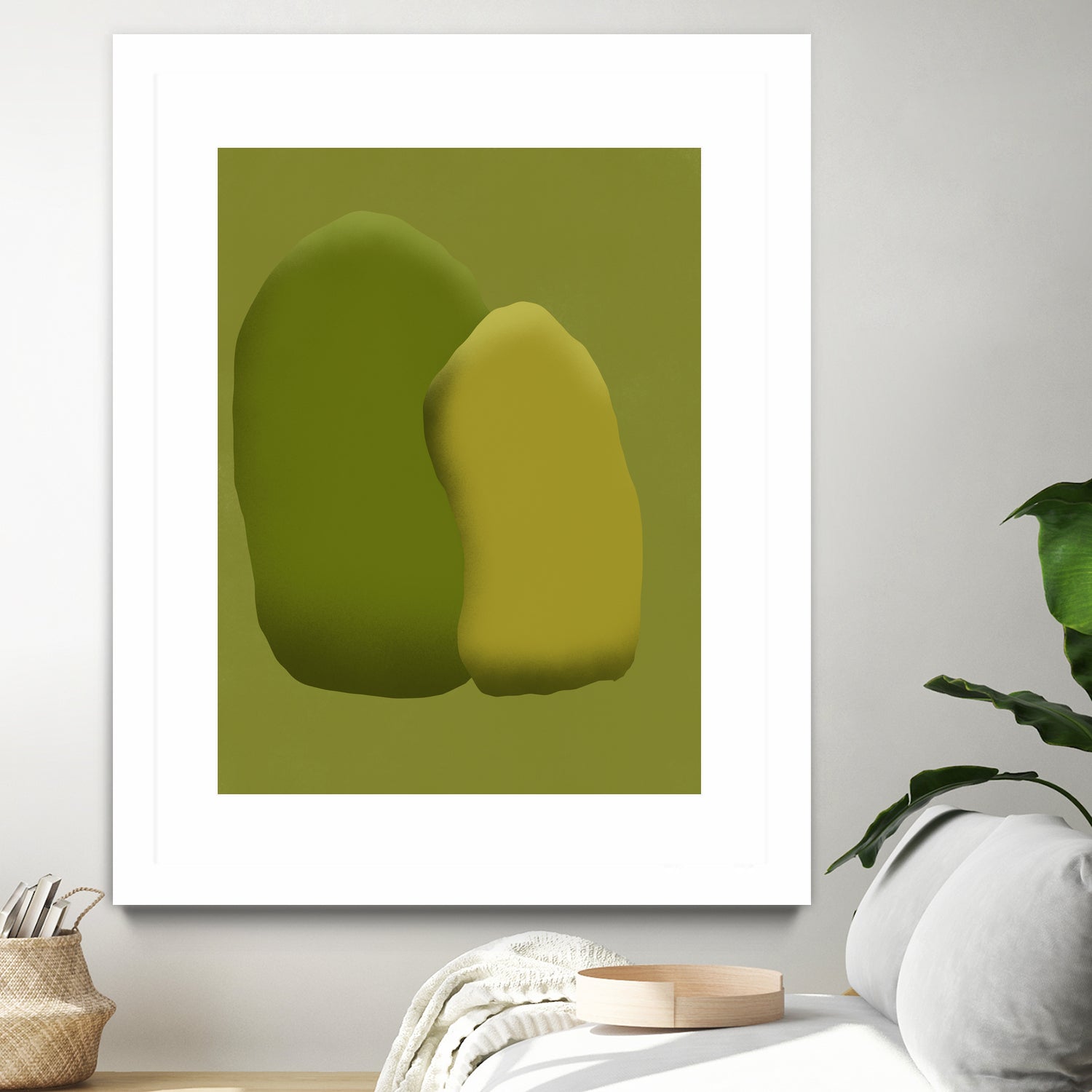 Stacking stone in green by Little on GIANT ART - illustration green