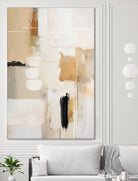 Abstract In Beige 2 by Sally on GIANT ART - orange abstact