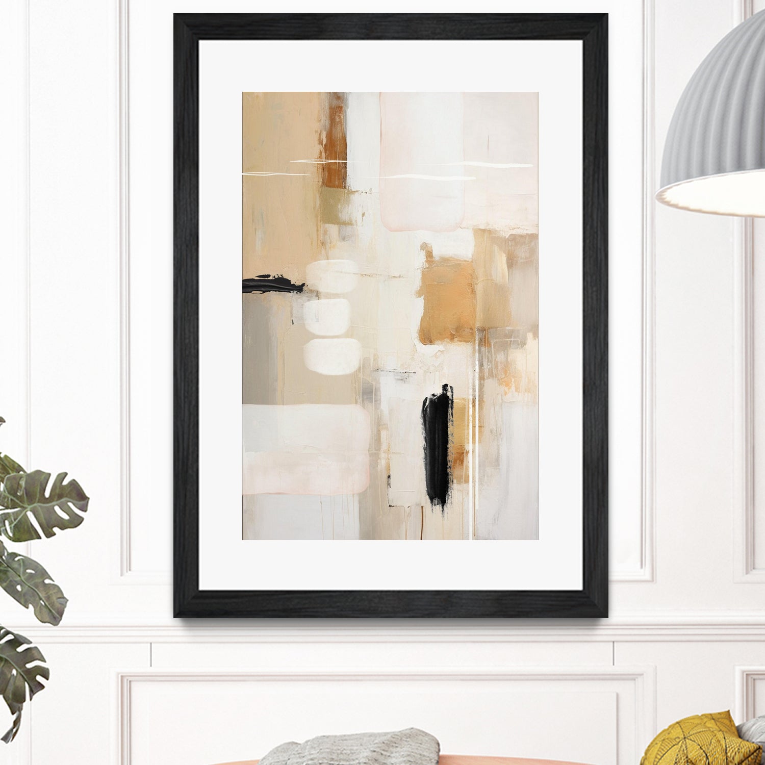 Abstract In Beige 2 by Sally on GIANT ART - orange abstact