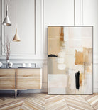 Abstract In Beige 2 by Sally on GIANT ART - orange abstact