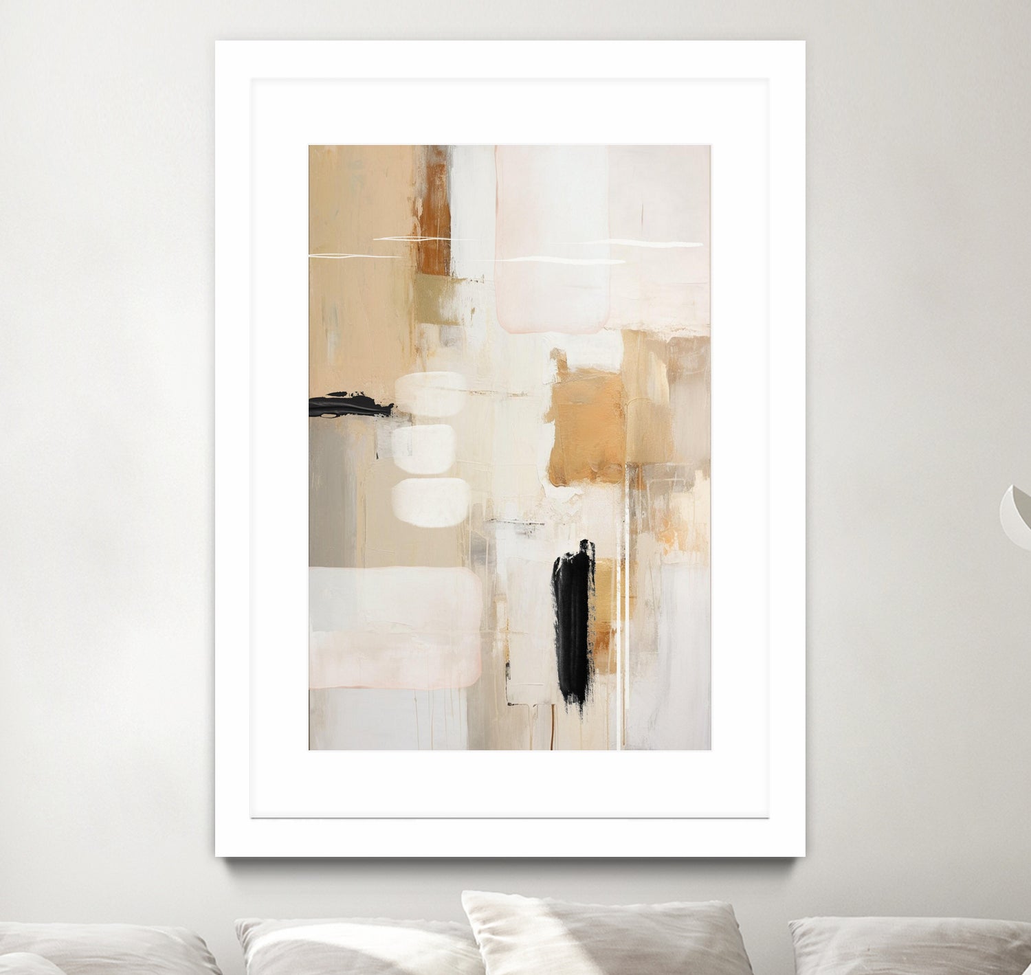 Abstract In Beige 2 by Sally on GIANT ART - orange abstact
