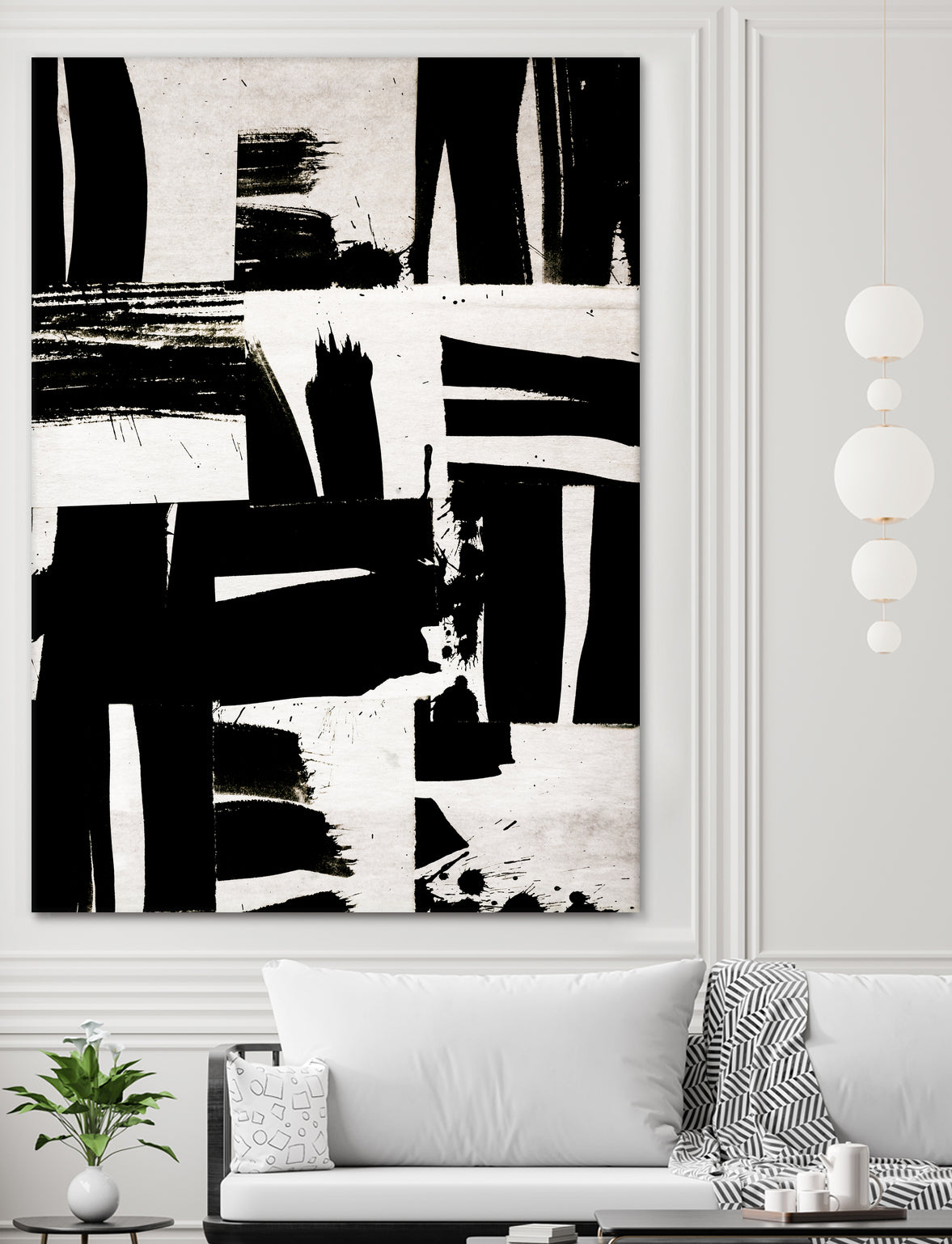 Wabi Sabi Black and White Abstract by Iris Lehnhardt on GIANT ART - collage paintings collage