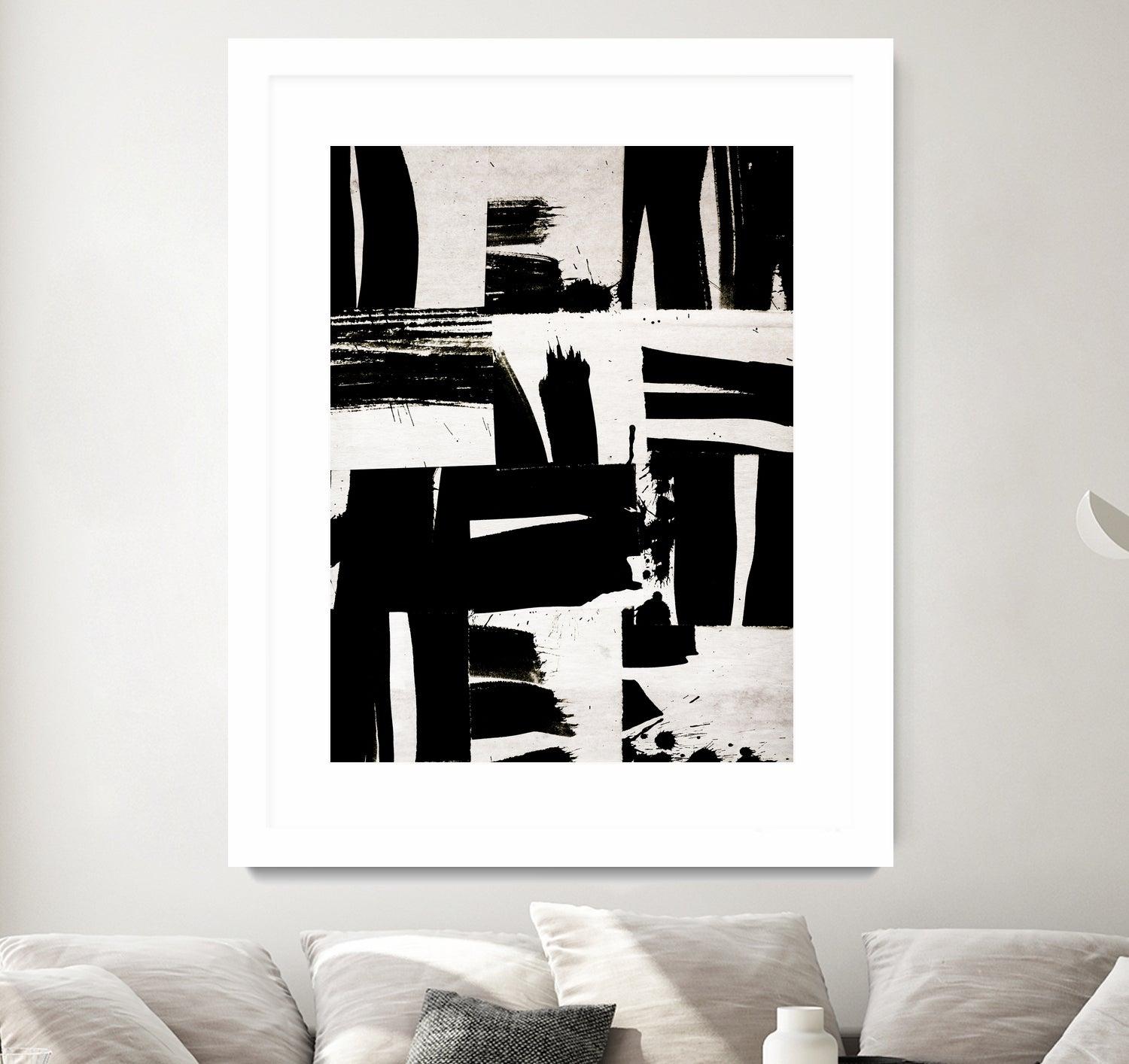 Wabi Sabi Black and White Abstract by Iris Lehnhardt on GIANT ART - collage paintings collage