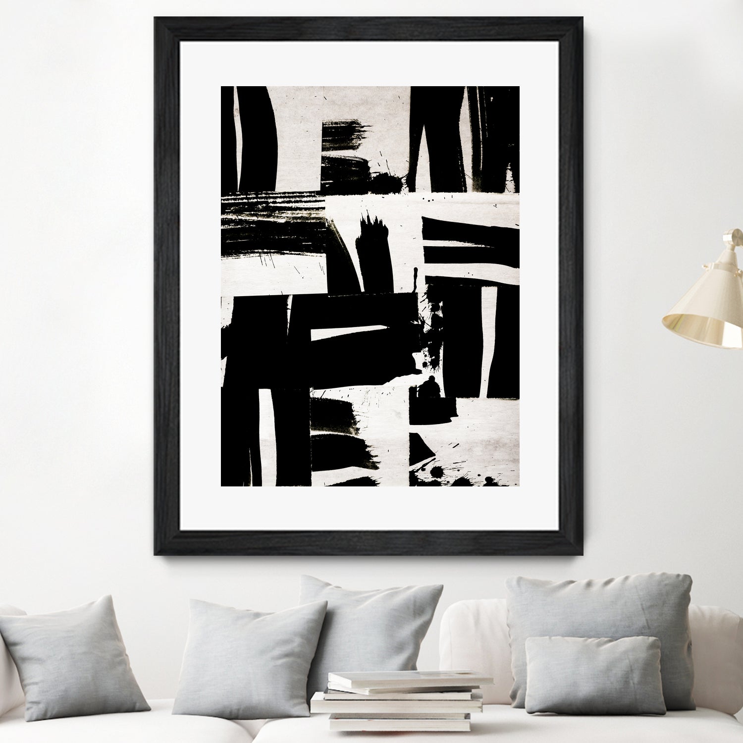 Wabi Sabi Black and White Abstract by Iris Lehnhardt on GIANT ART - collage paintings collage