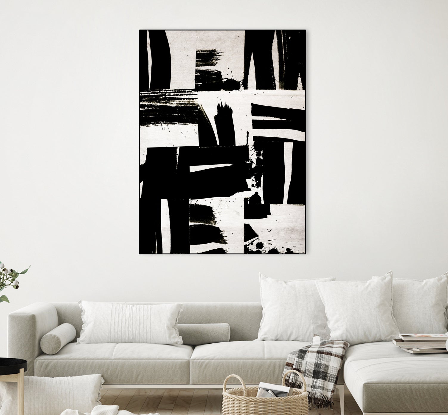 Wabi Sabi Black and White Abstract by Iris Lehnhardt on GIANT ART - collage paintings collage