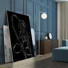 Flower and Leaves Sketch by Martina on GIANT ART - flowers and plants monochrome art