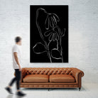 Flower and Leaves Sketch by Martina on GIANT ART - flowers and plants monochrome art