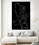 Flower and Leaves Sketch by Martina on GIANT ART - flowers and plants monochrome art