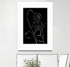 Flower and Leaves Sketch by Martina on GIANT ART - flowers and plants monochrome art