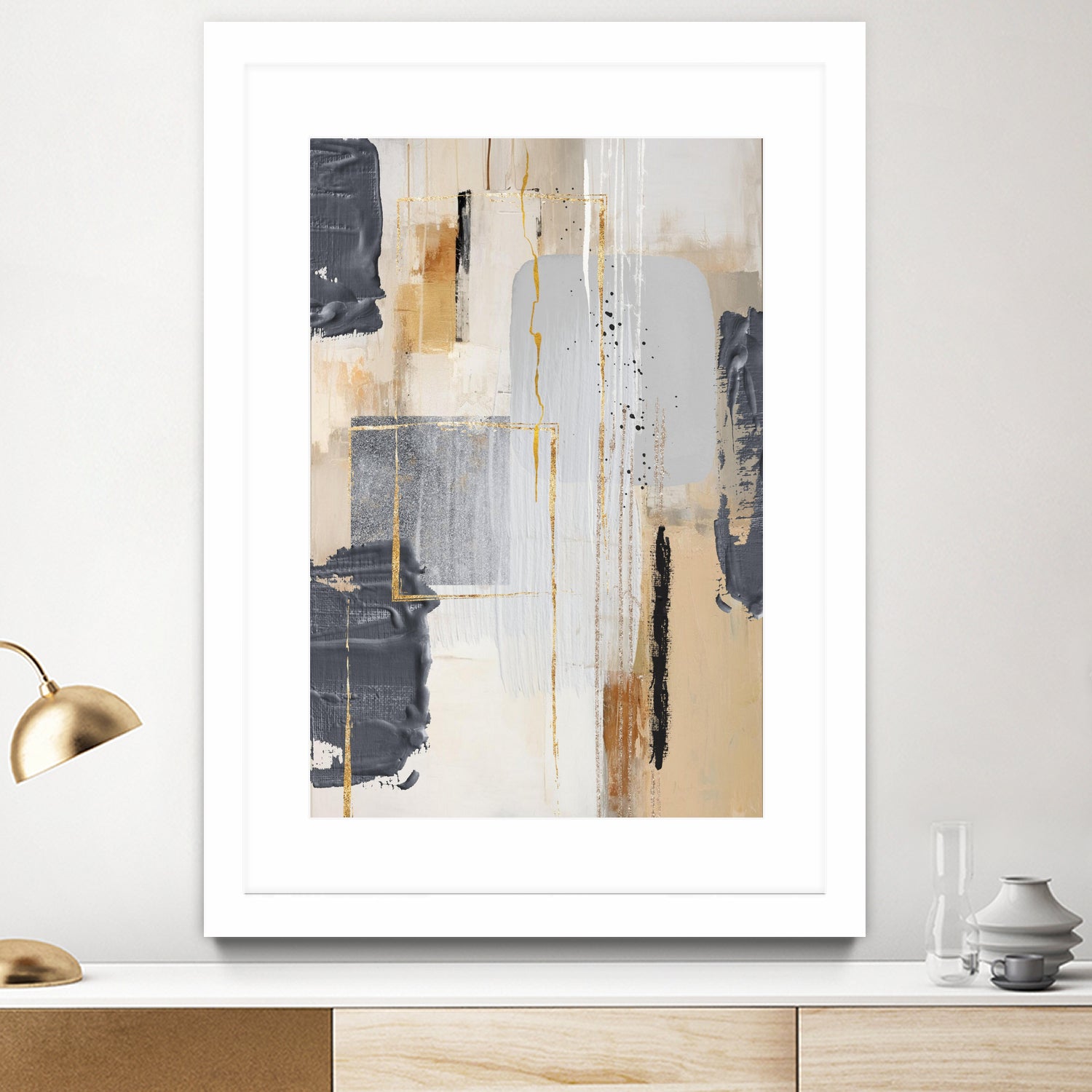 Neutral With Grey 2 by Sally on GIANT ART - illustration sally ann moss