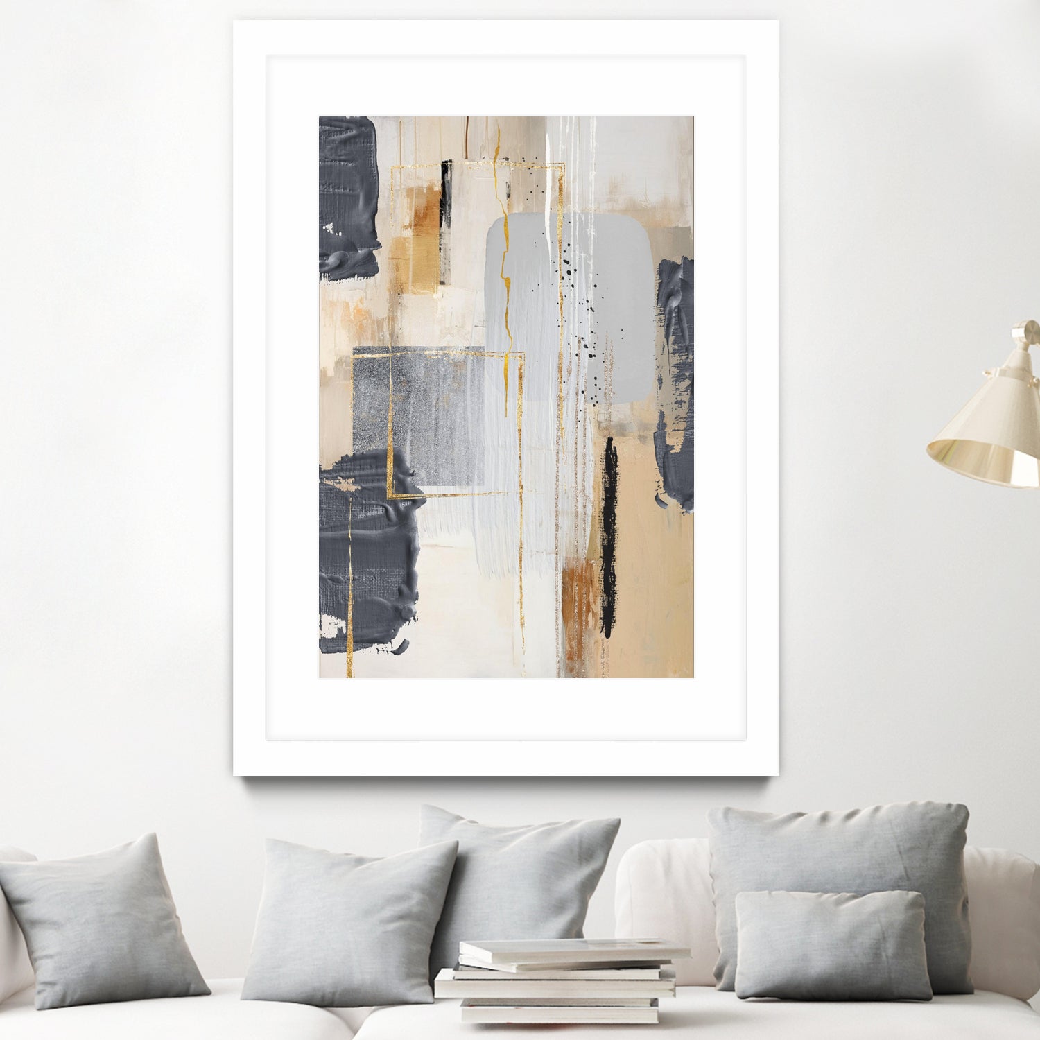 Neutral With Grey 2 by Sally on GIANT ART - illustration sally ann moss