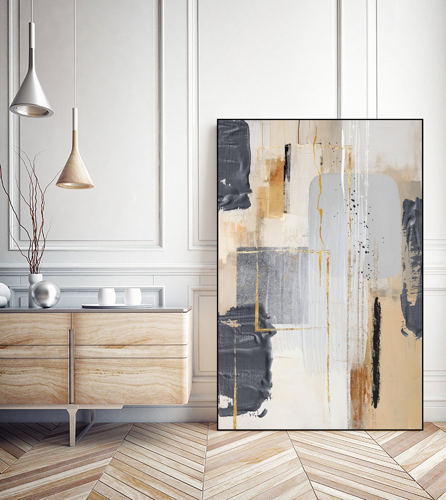 Neutral With Grey 2 by Sally on GIANT ART - illustration sally ann moss