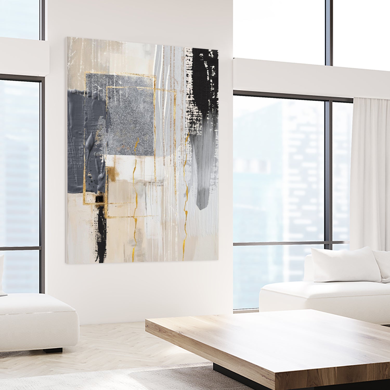 Neutral With Grey 3 by Sally on GIANT ART - illustration sally ann moss