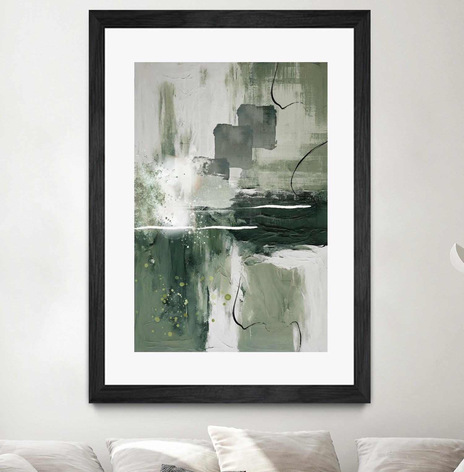 Canvas Greens 1 by Sally on GIANT ART - ann moss