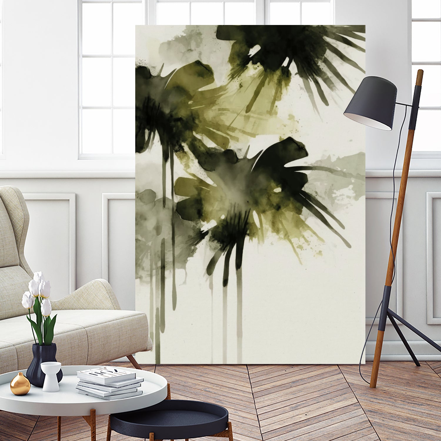 Green flowers no 2 by Treechild on GIANT ART - treechild abstract treechild